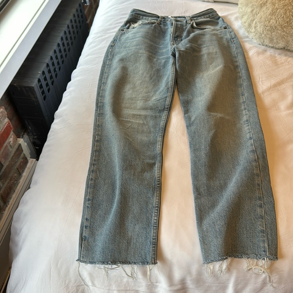 Re/done ultra high rise stove pipe jean size 26